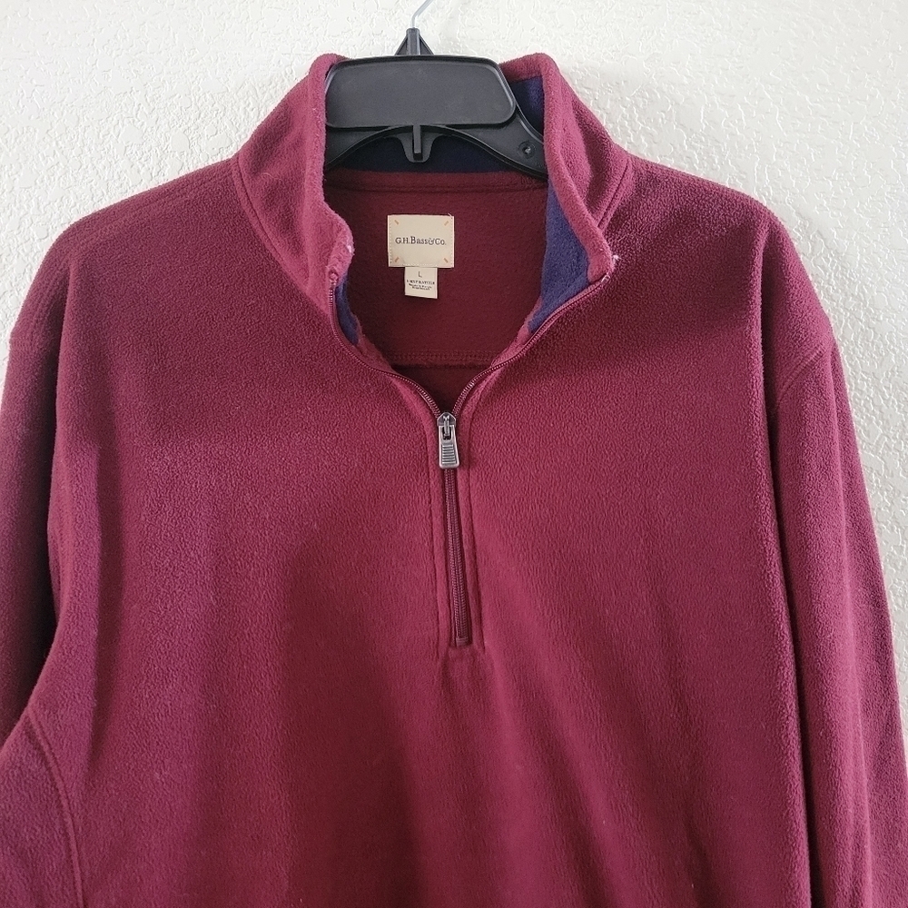 G.H. Bass & Co Half Zip Pullover Fleece Sweater L - Picture 6 of 6